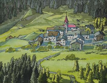 スイスの山村、エンガディン。
